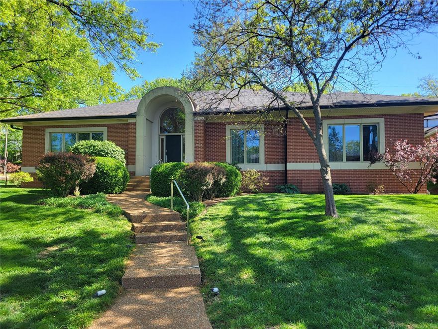 Experience Clayton living at its finest in this chic single story expansive 3200 sq. ft. home, conveniently located on a large corner lot in Clayton Gardens. Step through the sunlight vaulted foyer to the modern formal living room, dining room, custom designed kitchen/living area, and first floor laundry room. This 25-year old home boasts 4 main level bedrooms, 2 1/2 bathrooms, and an attached 2-car garage. The 9 foot ceilinged basement mimics the footprint of the first floor, and includes a finished 5th bedroom, 1/2 bathroom, 350 sq. ft. air conditioned and humidity controlled wine cellar, abundant storage space, and a large blank slate to be finished to new homeowners' desires. This unique offering should not be missed! Additional Rooms: Wine Cellar