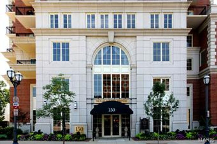 Don't miss this opportunity for a stunning condo in the prestigious Plaza in Clayton! Located on the 9th floor with a north-east exposure, this corner unit boasts a neutral decor, 2 bedrooms and 2.5 baths.The open floor plan includes: entry foyer, dining room, living room with sliding glass doors to the 2 terraces, eat-in kitchen with custom cabinetry, granite counters, stainless appliances, breakfast area, sliding glass door to terrace, half bath with pedestal sink, den/office with a built-in desk/cabinetry, master bedroom suite with walk-in closet, master bath with double sinks, separate tub  and shower, 2nd bedroom suite/full bath with tub/shower,  laundry room. There is also storage and 2 assigned parking spaces. Amenities of The Plaza in Clayton, a full service, security high rise include: valet parking, doorman, party room, exercise room, pool, dog walk. Situated within walking distance to shops & restaurants, enjoy condo living at it's finest and all that Clayton has to offer! Location: Corner Location, End Unit