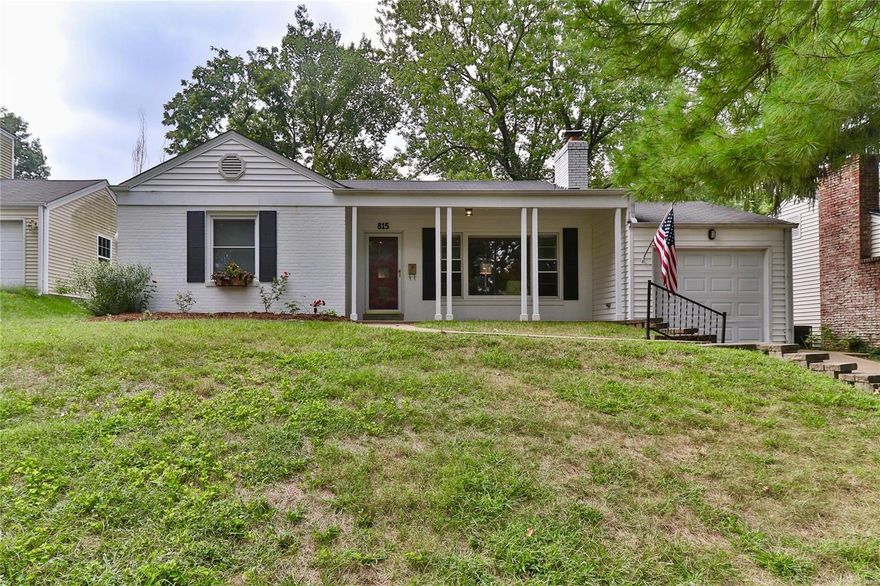 Located in sought after Glendale neighborhood and perfectly situated in Webster Groves School District is this well maintained brick ranch home! Covered front porch is a perfect spot to enjoy a cup of coffee in the morning. Enter into the welcoming, light-filled living room with cozy fireplace on beautiful hardwood flooring throughout. Kitchen includes updated stainless appliances. Host family and friends over the holidays in the separate Dining Room with chic light fixtures. Relax in the carpeted Sunroom with wood plank ceiling and tons of windows, providing gorgeous views of the fenced in yard. Main floor is complete with 2 beds and full bath. The possibilities are endless in the finished lower level with large rec room, perfect for entertaining. Around back, enjoy the generously sized yard with patio and lush greenery. Complete with 1-car attached garage. Additional Rooms: Sun Room