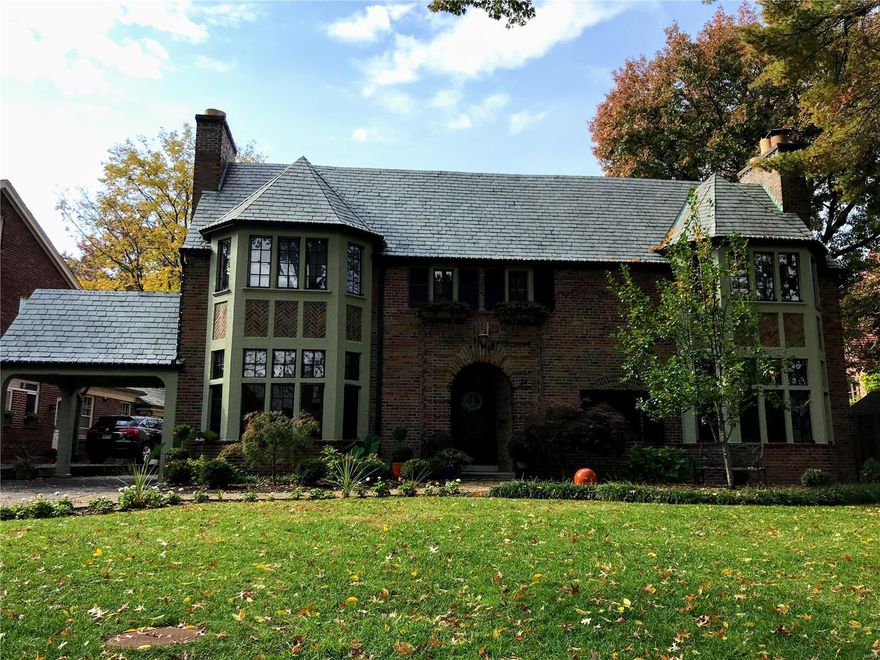 ENTERED FOR COMP: SOLD MLS-EXEMPT in coveted Claverach Park in Clayton. Lovely English Tudor on a large, flat lot on beautiful Crestwood Drive. One of the prettiest houses in Claverach Park! Must see to fully appreciate! Wonderful architectural details including slate roof, steel casement windows, charming porte cochere, terrazzo and hardwood floors, detailed staircase in entryway, and amazing barrel-vaulted master suite. Elegant formal living and dining rooms for entertaining. Spacious kitchen opens to large breakfast room and main level family room which overlooks the patio and in-ground pool. A total of 4 bedrooms and 3 full baths on the second level including master suite with two large closets and en-suite bath with whirlpool tub and separate shower. Second bedroom has its own bath and third and fourth bedroom share a hall bath. Attached 2-car, at-level, rear entry garage plus a finished lower level. Walk to Glenridge Elementary School and Wydown Middle School.