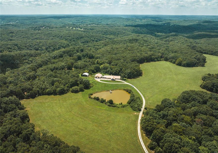 This remarkable property spans 578 acres, offering a blend of both woodlands & open pasture. Close to the Mark Twain Forest, a haven for outdoor enthusiasts seeking a recreational paradise. The land's natural diversity creates an environment that's teeming with opportunities for leisure & adventure. Hunters will find themselves in a true paradise, w/excellent hunting grounds that boast an abundance of wildlife from giant tom turkeys to the whitetail deer, the property hosts a rich variety of game. Gracing this land is a splendid home that exudes comfort & spaciousness. With ample room for both relaxation & gathering, the home provides a tranquil retreat from the world's bustle. The property's proximity to the Gasconade & Big Piney Rivers enhances its allure for avid anglers. The promise of trophy-sized smallmouth bass awaits in these waters, beckoning fishing enthusiasts to cast a line. The area is a gateway to camping, fishing, & hunting adventures so don't miss out.