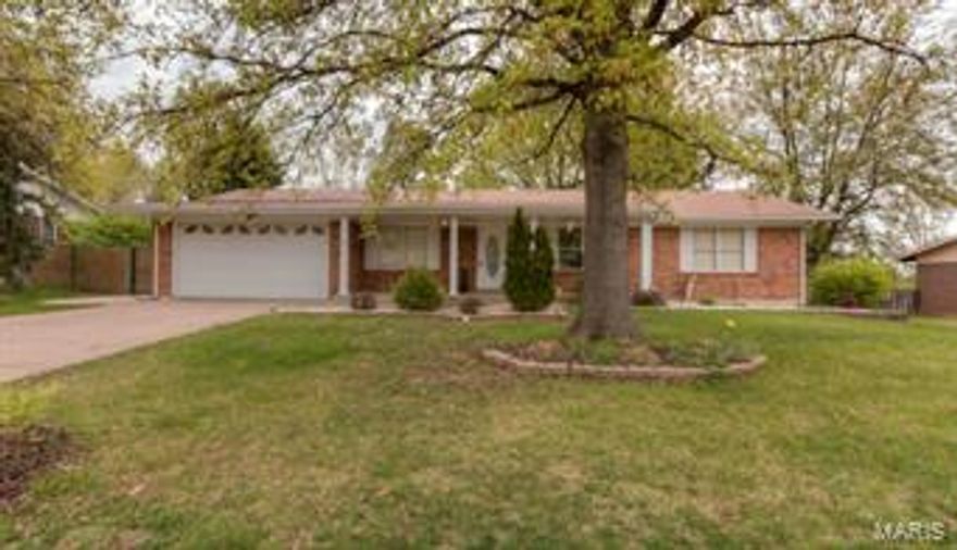 Expansive Ranch home in the heart of Saint Charles features 2 master suites, 2 additional bedrooms & 3 full baths all on the main level! Your welcomed to a generously sized covered porch, updated front door, and nice landscaping. Layout offers formal dining, living room, & family room w/ wood burning fireplace. Spacious kitchen features white appliances, tile back splash, spacious pantry, plenty of cabinet space, & breakfast room. Master bedroom addition is enormous w/ private access to the patio, deep walk-in closet, & on-suite bath. Original master bedroom offers on-suite bath & large his/her closets. Two car garage with access door & concrete walk way to back yard, fenced level yard with shed and nice sized patio. A perfect space for entertaining family and friends this summer! New carpet in throughout original house (2015), central vac, attic fan, & so much more. All that's left to do is MOVE-IN. A true MUST SEE to put at the top of the list!