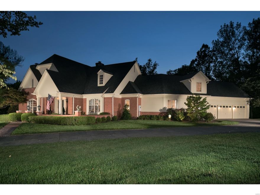 Extraordinary Price Reduction. Welcome to Ladue’s stately Litzsinger Bend w/only 8 homes, an abundance of privacy & sophisticated living. 4 bedrooms, 4.5 baths. This 1.5 story brick home opens up to large/gracious rooms w/10 ft high ceilings, exquisite millwork & moldings. This Main Level Open Floor Plan features a chefs kitchen with a large center island & breakfast bar, a separate breakfast area, a spacious hearth room w/a cathedral ceiling & cross beams. Other 1st floor rooms: laundry/mudroom, formal dining room, living/library/study and, our SIGNATURE totally remodeled master bedroom & exceptional classy master bathroom. A separate back stair case leads up to an open style office/bedroom & full bathroom. The front staircase leads up two spacious bedrooms and Jack & Jill bathroom. The finished LL will WOW you w/multiple recreation areas & a large open media space. Enjoy mornings or evenings on the long deck just off the hearth, breakfast & master bedroom. Oversized 3 car garage. Additional Rooms: Mud Room
