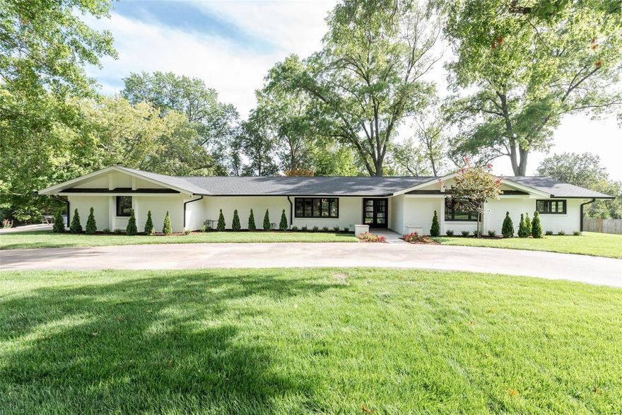 Back on market at no fault of Seller. Buyer was unable to sell their home.

Ranch living meets modern luxury in Ladue Schools. No expense was spared in this full gut renovation, featuring hardwood floors & a chef's dream kitchen, oversized island, quartz & marble countertops, maple cabinets, & Thermador appliances. 3 full and 2 half-baths feature spa-like finishes, deep soaking tub, heated floor, double vanities.  4 spacious bedrooms including one that can easily be used for guest or office space. Entertaining friendly open-concept design centers around a stunning living room with a linear fireplace and vaulted ceiling. Finished basement is ideal for a playroom or home theater. Two patios for dining, lounging & enjoying your fully fenced, 0.8-acre backyard. Easily control your appliances, lights, door locks, security cameras, garage, irrigation & floor heating from your smartphone. Additional Rooms: Mud Room COOL: 14 SEER+