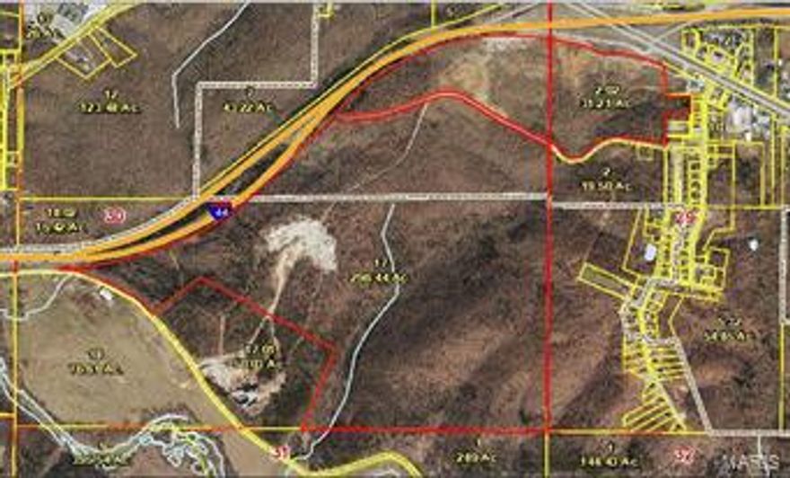 RECENTLY REDUCED!  INVESTMENT OPPORTUNITY OF A LIFETIME!  Ingress/Egress with approximately 1 mile of high traffic I-44 & Old Route 66 visible road frontage, this property consists of 327.65 m/l acres of land that is ideal for new development!  Just minutes away from the main gate the of Fort Leonard Wood Army Installation, this area is thriving and the residents are eager to SHOP LOCALLY and to see its COMMUNITY GROW! All utilities are available for extension! Call your Agent today to start planning your next success story! Location: City, Corner Location, High Traffic, Hwy/Interstate Frntg