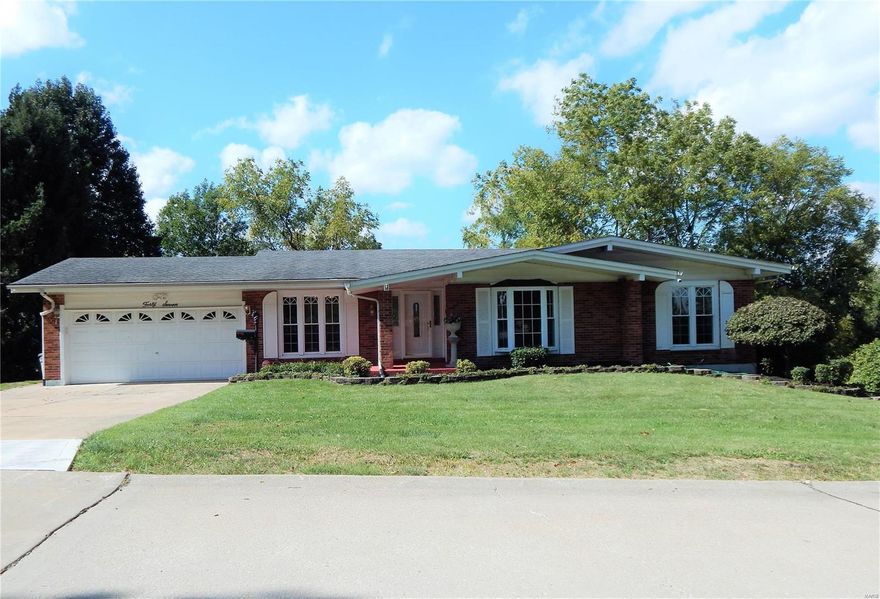 NEED ROOM? This home has so much to offer! Located on the golf course, on a quiet cul-de-sac, with golf course views from the front and lined by trees in the back for privacy. Freshly painted and many updates just put into place. When stepping in to the entry foyer you’ll find a formal living and dining room, move on into the large family room with shining wood floors, beamed ceiling and fireplace. The eat-in kitchen has new ceramic tile flooring, pantry and stainless-steel appliances. Light floods into this home from the 12x21 sun room accessible from the family room. The master suite is large with wood floors, walk-in closet and remodeled bath with large shower. Two additional bedrooms and a remodeled full bath complete the main floor. Down stairs are 7 additional rooms including a ½ bath, kitchenette, req room, family room and possible sleeping areas. Walk out of the lower level into a covered screened porch, with this entrance the lower level would make a great in-law’s quarters. Additional Rooms: Sun Room