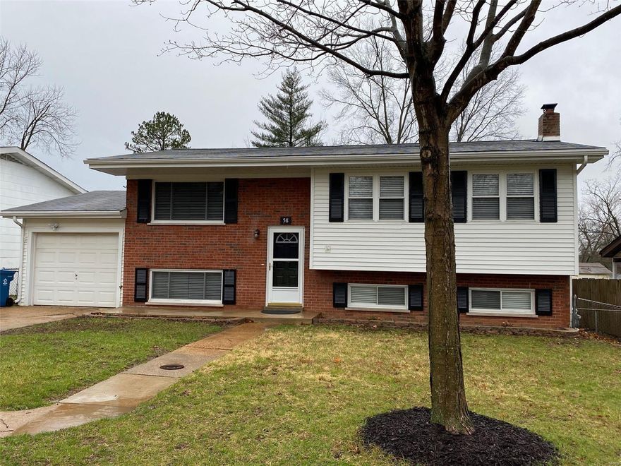 Fully Renovated 4 bedroom / 2 full bath in Parkway School District.  Huge open floor plan on the main level with living, dining and kitchen continuous.  Beautiful hard wood floors with soft grey wall paint and white trim throughout.  All new kitchen cabinets, counters, and appliances.  Easy access to new composite covered deck and stairs to backyard and patios.  Plenty of room for entertaining.  Three bedrooms on the main floor with ceiling fans and 2" blinds.  Both full bathrooms have luxury vinyl tile and all new fixtures.  Main floor bath has tub/shower combination and basement bath has the walk-in shower.  Basement features oversized recreation room with vinyl plank flooring and access to the rear patio, bedroom with window egress, full bath, and storeage/laundry.  Fenced backyard with pull through single car garage and/or workshop.  Walking distance to Manchester Road shops and restaurants and Reber Park.