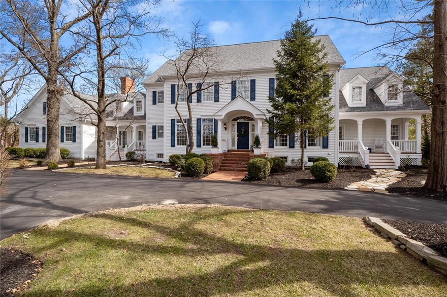 Come along! Take a drive down Topping Road in Town and Country.  Pull onto the private acre lot where this Johnson-built Traditional Colonial awaits your arrival. 
Feel at home in the grand entrance with extensive millwork and the professional chef’s kitchen offering 3 ovens, a warming drawer, 5- burner cook top, Sub-Zero refrigerator, an ice maker, and 6-seat bar.  
Enter the hearth room with wood-burning fireplace flanked by custom bookcases. Head into your main floor master suite with luxurious bath, 2 walk-in closets, and separate shoe closet. 
Tuck your children comfortably upstairs in their 4 generously-sized bedrooms and 2 full baths. 
Party in the special entertaining space on the lower level complete with media room and new full bath. Continue outside, to an in-ground heated pool, hot tub, and several covered porches surrounded by beautiful landscaping offering privacy and tranquility. Additional Rooms: Mud Room