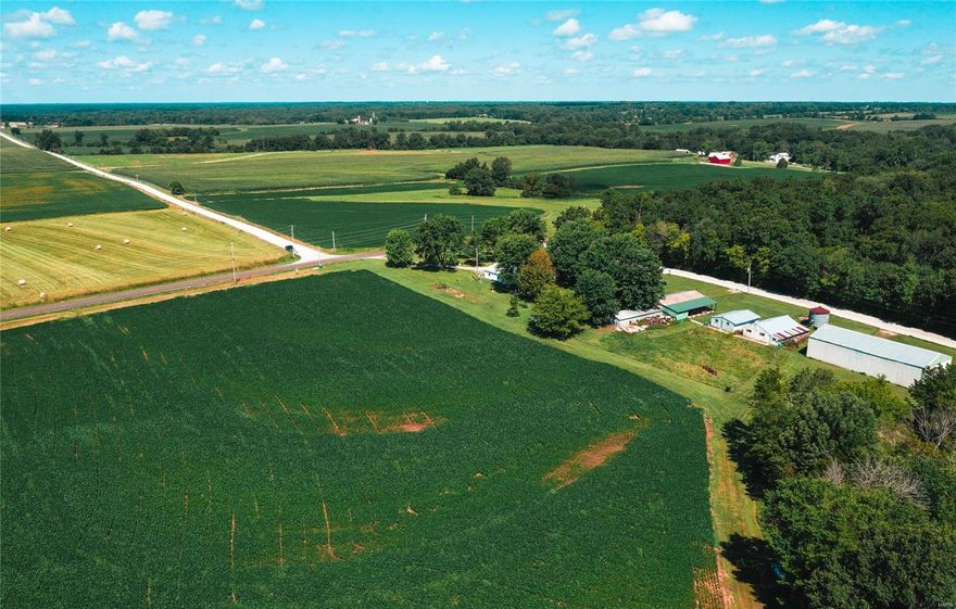 A Beautiful 89+/- Acres in St. Charles county in Francis Howell School District. That has tons of potential for a family farm, horse farm or just a Big family estate. You could use the current residence for a caretakers home.