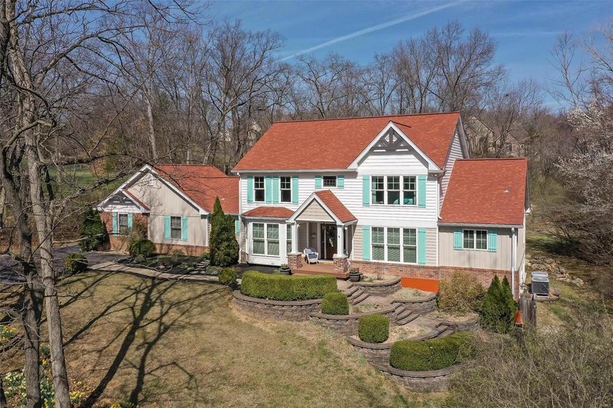 Welcome to this updated English Country home featuring 6 bedrooms, 5 baths and enough space for everyone to spread out and find privacy. Located on one of Town and Country’s most private lanes, it’s designed for quiet living on 1.07 acres of beautifully wooded grounds, and convenient to shopping, schools and more. The Main Floor includes Primary Suite, Fam Rm w gas fireplace, Laundry/Mudroom, DR, Kitchen w/ SS appliances, some HW flooring, one of 2 home offices, and spectacular backyard views thru ProVia picture windows.  The UL has 4 bedrooms, divided, sharing two sep J&J baths.  The finished LL w/ walkout has 6th 18’ x 12’ bdrm w/ large windows, walk-in closet. It is currently used as the 2nd home office.  The fin 60 x 17 LL rec room, w/ wet bar, and full bath, is perfect Media Rm or overnight guests area. Zoned Gas & Electric HVACs; Central Vac. Rear entry 3 car garage + oversized parking pad. PRE-MARKET INSPECTION WITH COMPLETED REPAIRS. MAKE YOUR OFFER TODAY WITH CONFIDENCE! Additional Rooms: Mud Room