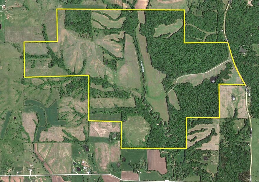 Amazing hunters retreat and income property! Whitetail deer, turkey and quail abound in this diverse habitat. Multiple Boone and Crockett trophy bucks and Pope and Young class deer harvested annually from 8 shooting houses and 30 deer stands. This scenic property consists of 710+/- acres of rolling hills, bottomland and marketable timber in Macon and Chariton County. 217 acres of CRP and 110 acres of crop (approx $45, 000.00) yearly. This property includes 6 ponds and 1 small lake stocked with Bass and Crappy. Puzzle Creek runs through the property and provides grass field borders excellent for quail. A must see for hunters!