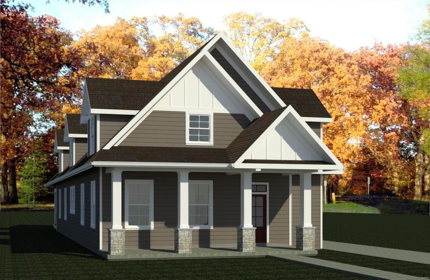 Get in now on this Kirkwood home under construction in time to pick your finishes.  This 1 1 /2 story charmer is in a perfect location, just 4 blocks from the center of downtown Kirkwood and 3 blocks to Kirkwood Park.  It features a first floor master suite with vaulted ceiling, double closets and spacious bathroom.  The large kitchen is open to a family room with vaulted ceiling and fireplace, which leads to a covered back deck.  The first floor also has a mudroom/laundry room and half bath.  The second floor boasts 3 bedrooms and 2 bathrooms, one in a suite arrangement.  Each bedroom has a walk-in closet.  There is also an additional 2nd floor laundry.  The detached 2 car garage also includes 280 sf of unfinished space above waiting for your workshop, studio etc.  There is also an option for 1,000 s.f. of finished basement or more, which could include another bedroom ,full bath, recroom and more.