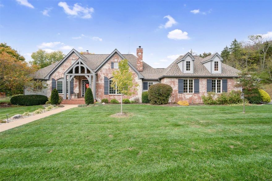 Fabulous French Country Estate on 17+ private acres just minutes from town!  Not only is there a beautiful main house w/ inground saltwater pool but also a separate Guest House & Barn w/ horse stalls (see separate feature sheet).  There are trails cut thruout the woods for experiencing nature.  Inside is an amazing "Dinabrary" accentuated by a grid pattern wood beam ceiling, blt-in bookcases & river rock FP.  The vaulted living rm has wood beams, skylights, FP#3 & French doors to the lovely veranda.  The open kitchen area inclds a bayed breakfast area & vaulted hearth rm w/ WB FP flanked by bookshelves.  The kitchen itself is a chef's delight w/ dbl ovens, custom stairstep cabinets, granite counters, under cabinet lighting & a 15' breakfast bar.  Other features incl a butler's pantry, steam shower in master bath, addtl bedrms w/ Jack & Jill bath, spacious main flr laundry w/ cabinets, desk & closet, basement w/ bath, W/D hook-up & walks up to pool area, 3-car o/s garage + SO much more! Suitable for Bed/Brk