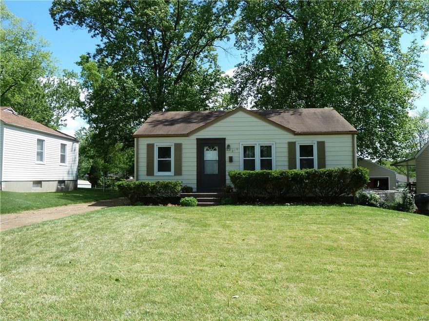 Back On The Market Due To Buyer Not Qualifying. Florisssant Inspection Has Been Completed and Seller Completed The Buyer's Request For Repairs***Qualified 1st Time Home Buyers Can Purchase This Home With A Down Payment Of Less Than $275.00*** Can't make up your mind to rent or buy, well buying this great starter home may well be cheaper than renting from money you need to get into this purchase and your monthly mortgage compared to a monthly rent. This home offers you vinyl siding, a roof approximately 11 years old, double pane insulated windows (2011),new central air (2014), new electrical pane box and service (2014) lots of new paint (2016), hardwood floors, gas range and refrigerator, a finished basement, a spacious backyard for hanging out and letting the pets roam. Seller will also provide a 1 year HSA home protection plan. Easy access to hwy 270 and all your shopping needs. How was termite treated in June of 2016.