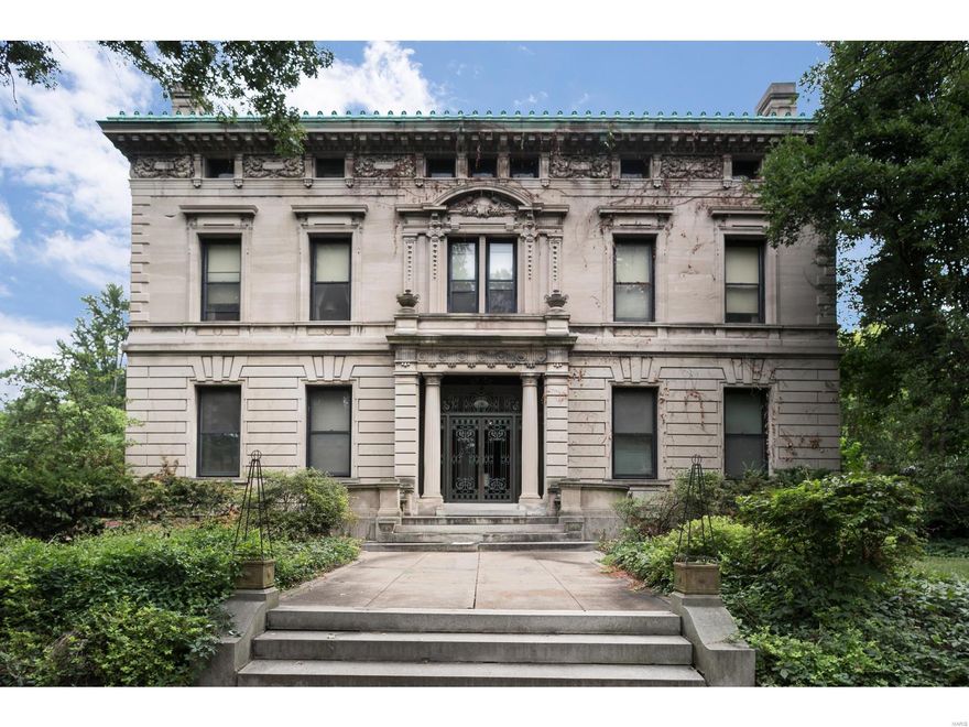 Dating from 1899, this High English Renaissance-style residence is considered to be the career Masterpiece of renown architect Ernst Janssen. The architectural detail and quality of materials, both interior and exterior, is unparalleled and irreplaceable. The limestone façade and bronze entry doors set the tone for what is within. Mahogany paneling and beams, oak linenfold paneling, leaded windows with stained glass, incredible ceiling plasterwork, hand-wrought iron railing along the entry hall staircase, hand-carved fireplace mantels and original lighting fixtures are simply breathtaking.  Superb proportions are another hallmark of the interior spaces, particularly as presented in the entry hall with its eye-catching staircase and leaded windows. A total of eight bedrooms, 5 ½ bathrooms, and a detached 6 car garage. Sold as-is.  The seller has paid a special assessments for 2019.  Seller will not pay for special assessment installments for 2020 and 2021 of $1,500 per year. Additional Rooms: Sun Room