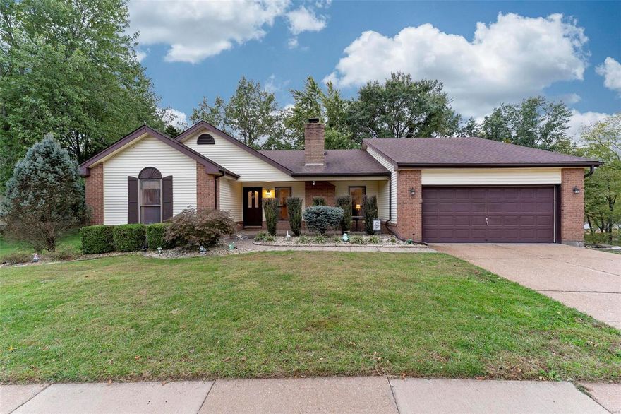 Beautiful ranch home with inground pool.  Enter the living room with vaulted ceiling, wood burning fireplace, and wood flooring.  Down the hall to the left is the master bedroom with great master bath and twin doored walk in closet.  A full bath and 2 more bedrooms complete that side of the home.  From the other side of the living room enter the large inviting kitchen, exit to deck and down to the pool or go through the huge laundry room (which has enough room for a bench for shoes and the kids to leave backpacks for school) with adjoining 1/2 bath to the attached 2 car garage.  Basement has spacious rec room with a bar and 1/2 bath while still having TONS of storage space.