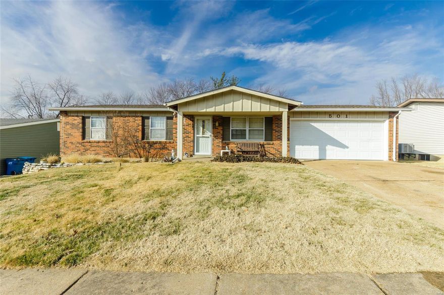 Move in today and start building your own equity over time in this Great starter home or someone looking to Right-size!! TONS OF POTENTIAL!  Great Main Level Floor Plan provides: Living Room, Spacious Eat-in-Kitchen with quality Cabinets (paint for new look), Master Bedroom Suite, 2 Additional Bedrooms and 2 Full Baths!  Bonus, Walkout Lower-Level boasts: Huge Rec Room, 4th Bedroom or Home Office and still plenty of storage! Spacious, fenced backyard with large Patio.  2 Car Garage is a bonus!  Covered Front Porch. Show today!