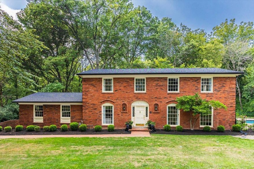 This Town & Country gem has been completely transformed with luxurious updates! Nestled at the end of a quiet cul-de-sac on a sprawling 1.26-acre lot, this home offers a private pool escape, inviting courtyard, all seasons room and picturesque setting backing to trees. The foyer welcomes you with marble tile, leading to an expansive living area with engineered oak hardwood floors and custom wet bar. The kitchen is a chef's delight with premier appliances, new custom cabinetry, and marble countertops. Retreat to the master suite featuring his/hers vanities, oversized soaking tub, custom shower & large walk-in closet.  2 additional bedrooms complete the second floor with full bath. The home is adorned w/ new trim, lighting, custom millwork, including 8 arch doorways and a refined office/study with built-ins and pocket doors.  The unfinished and very clean LL provides opportunity to add your finishing touches and additional living space! New Roof 2024. See features sheet for more details. Additional Rooms: Sun Room