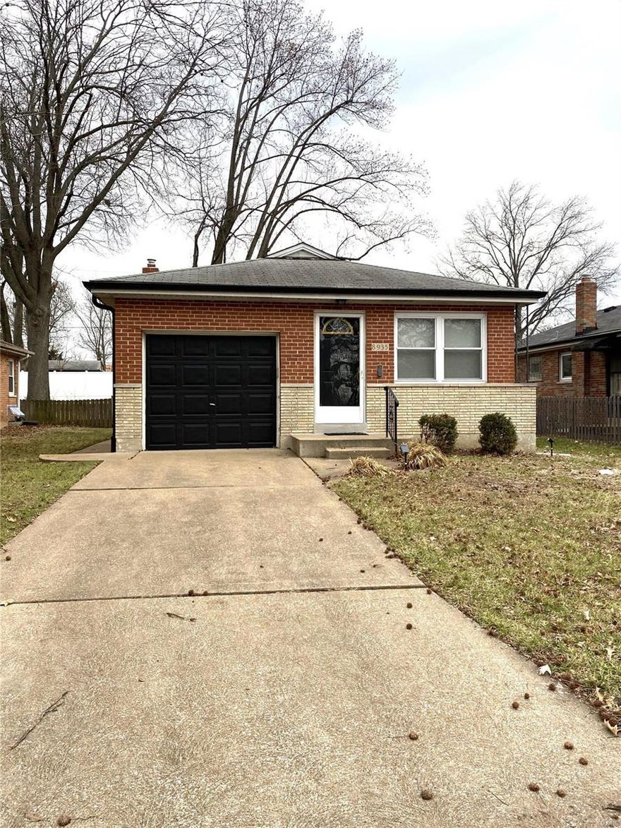 Don't miss out on this super adorable home located in the heart of Affton with 1500+ sq ft of living space! Featuring a very large living room with gorgeous hardwood floors, a retro kitchen including a gas range, dishwasher and fridge. All three bedrooms are on the main floor and have hardwood floors. The main floor bathroom has newer vanity and laminate floors. The basement is partially finished and has a huge recreation room, full bathroom, bonus room and a laundry room w/ a washer & dryer.  The home has been freshly painted throughout. Other features include: 1 car attached garage, Updated lighting, 6 panel doors, level backyard. A wonderful location in Affton school district. Located within one mile of Grant's Farm. Walking distance to some shops. No pets preferred however, pet will be considered for an additional fee. Tenant will be responsible for all utilities and lawn maintenance. Available for an immediate move in.