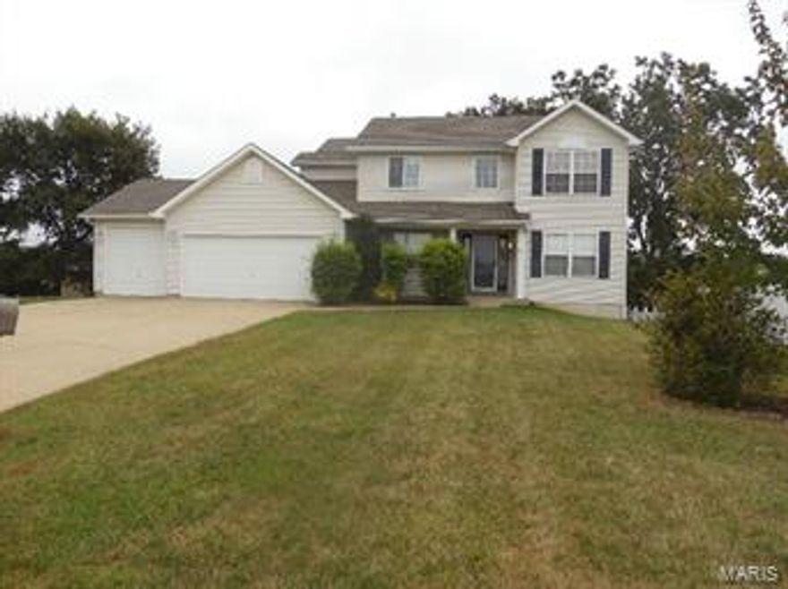 2 Story, 3 Bdrm, 2.5 Bath over 1900 sq feet. 3 Car garage, main floor laundry, walk out basement, open floor plan.  Large deck and level large fenced yard.  Owner would consider small dog with additional pet deposit.  Kitchen has center island, smooth cook top and 2 pantries. From the breakfast room is access to the deck. The welcoming family room with wood burning fireplace and bay windows are off the breakfast room. The dining room and living room and 1/2 bath  as well as the 2 story foyer complete the 1st floor. The 2nd floor master suite w/ organized walk- closet & private master bath with double bowl vanity-soaking tub and separate shower. 2 additional bedroom are on the upper level as well as a loft area and hall bathroom. Please note all items on the deck will be removed. Close to schools-hwy- T.R. Hughes ball field. Owner will need 2 weeks to vacate property. Appointment only. Can be leased with furniture that is in the home.