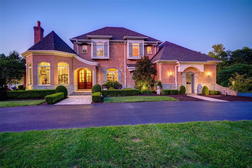 Elegantly UPDATED 1.5 story French Country Estate on 3.37 +/- acres. Built by Flower Homes, the home boasts over 5,700 sq ft of living space enhanced by fine craftsmanship & meticulous attention to detail. The impressive double-door entry foyer is flanked by a study w/in an octagon turret curve w/a dramatic flr-to-ceiling stone FP & an elegant formal dining & butler’s pantry.The gourmet kitchen,bright breakfast rm & 2-sty great rm, is truly the heart of the home w/2-sided gas FP flanked by bookcases,wall of windows, large ctr isle,granite counters,newer SS apps & wood flrs. Coffered ceiling in ML mstr suite w/2 custom WI closets,lavish bath w/WI shower, jetted tub & dual sinks.Formal living rm &  laundry complete ML. UL extends living qtrs w/3 add’l bedrms,1 w/ensuite & other 2 share J&J & an open loft area.WO LL w/10’ ceilings, 10 stool walk-behind wet bar,rec rm,home ofc, & add’l sleeping/hobby area.Exterior boasts inground pool, gathering area w/stone FP & detached garage w/pergola.