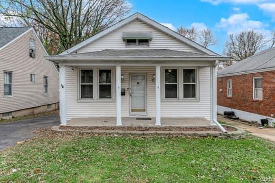Welcome to this well-maintained 3 bedroom gem in Jennings! Bursting with character, this home features beautiful hardwood floors throughout and a spacious eat-in kitchen perfect for gatherings. The full, partially finished basement includes a versatile bonus room, ideal for whatever fits your lifestyle whether it’s a guest space, office, studio, or more. Step outside and enjoy a generously sized yard with plenty of room to relax or entertain. Located just 3 minutes from the highway, 8 minutes to the airport, and only 15 minutes from downtown St. Louis, this home offers the perfect blend of comfort and convenience. Seller will pass the Jennings Municipality Occupancy Inspection so all you need to do is close and move in! Don’t miss your chance to make this one yours!