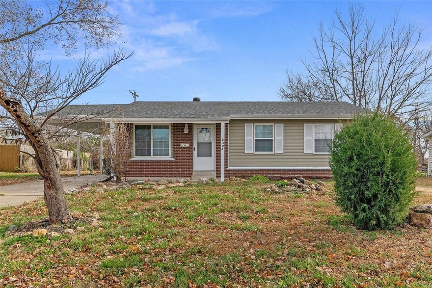 Welcome to this adorable ranch style home in O'Fallon! This home is newly renovated with vinyl flooring, new kitchen cabinets, and updated bathrooms. The eat-in kitchen has a large sliding door leading out to a spacious yard to entertain all your guests! Live within walking distance to Westhoff park where there are plenty of things to do. Nestled within a quiet neighborhood with easy access to highways, shops, restaurants, and more! Come check out this home today and call is yours!