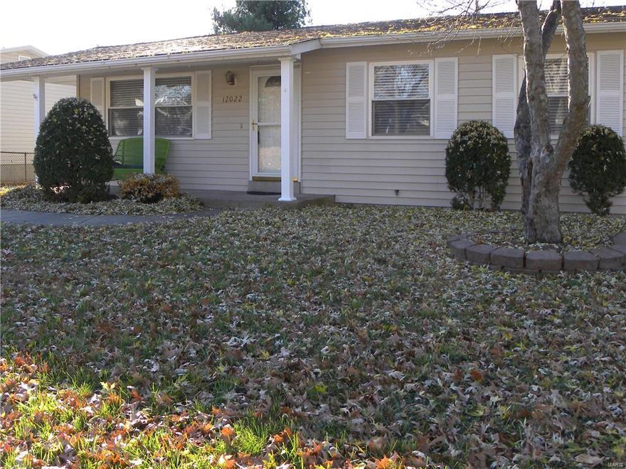 Charming 3 bed, 1.5 bath home with a fantastic, level back yard!  This home is freshly painted, carpets cleaned, new counter tops in the kitchen, updated bathrooms with new vanities, some new lighting throughout...roof is only 5 years old...and more! (possible hardwood under carpets) Large covered patio, perfect for grilling and entertaining and talk about location, location, location!  This established subdivision is across from Pattonville High, close to everything you'll need and this fabulous home is move-in ready!!!