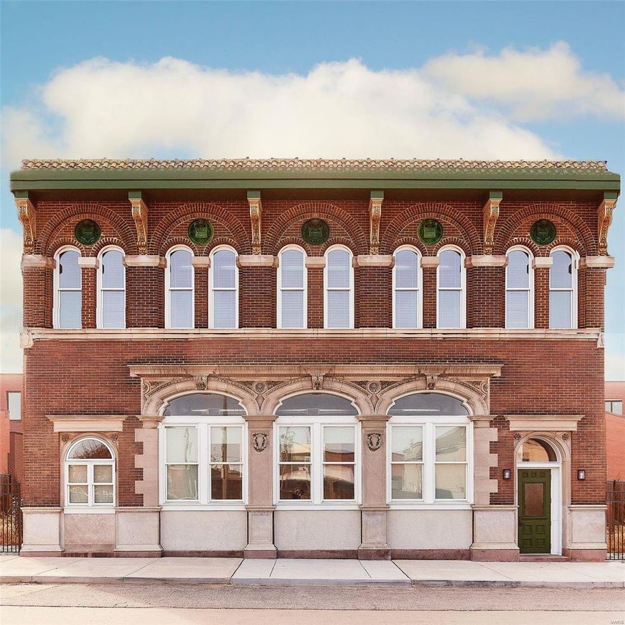 NEW PRICE! Linking the past with the future, this sleek condominium is one of only two perched atop the historic Wolfner building situated within the On Olive development, St. Louis' newest planned urban community. The stunning mix of a vintage shell coupled with clean, contemporary interior finishes is refreshing. This light filled, two bedroom, two full bathroom space features an open floor plan with concrete floors, white stainless GE Cafe appliances, quartz countertops, laundry closet (washer/dryer included), beautiful north-facing windows, secure elevator and one garage parking space. On Olive is a unique urban development linked with meandering paths leading to private parks, dotted with curated historic artifacts, pollinator gardens, a resort-like pool with a tanning deck, fire pit, grilling and dining cabana, clubhouse & fitness center. On Olive blends distinctive designs with a connection to nature and community. Schedule a tour and see the vision for a new way of living. Location: City, Upper Level