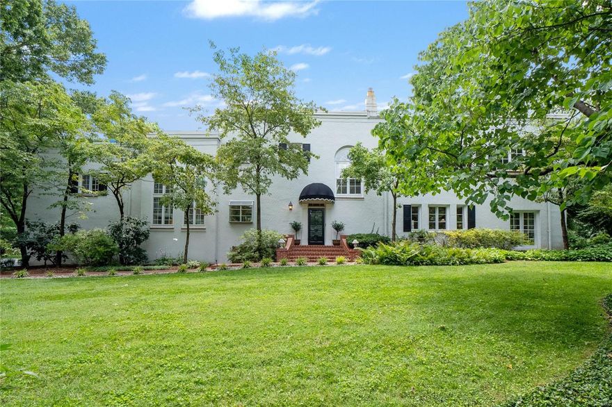 From the moment you arrive, you will be charmed by this lovely 4 BR, 3 1/2 BA home in Ladue. The two story entry, with its gracious curving staircase, sets the tone perfectly. The formal living and dining rooms have beautiful moldings and French doors to the private brick terrace. A light filled family room with fireplace offers a wonderful place to gather and relax. The eat in kitchen has granite counters and opens to a cozy sitting area. The primary bedroom is a true retreat with gas fireplace, updated bath, large dressing area with two walk in closets and a private sunroom. 2 addtl BRs (one has private sunroom) share a hall bath. The 4th bedroom has an ensuite bath. A sunny loft area, perfect for a playroom or office, completes the 2nd floor. This stately home sits on a gorgeous 1.15 acre lot with exceptional outdoor entertaining spaces including a covered terrace area perfect for outdoor dining plus plenty of inviting green space. Architecturally significant, this home is stunning Additional Rooms: Sun Room