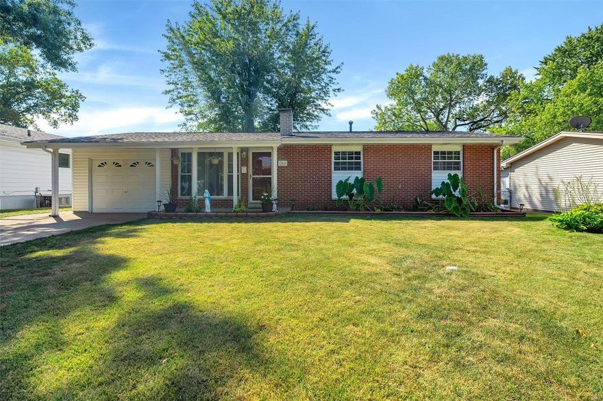 Welcome to this charming 3 bed, 2 full bath home with finished basement. Step inside and immediately notice the beautiful refinished hardwood floors that add warmth and character to the main living spaces. Savor your morning coffee on the tranquil backyard patio, that backs to common ground, ensuring abundant privacy from neighboring homes. Experience the comforting warmth of a crackling fire in the finished basement, perfect for those cozy fall or winter evenings. Additionally, the basement boasts a generously sized sleeping area, which can easily transform into a versatile home office space. The sewer stack has been recently replaced, ensuring peace of mind for years to come. A 200 amp electric panel is scheduled to be installed, providing modern convenience and safety. This home is in a great location, offering quick access to highways 170 and 270, making your daily commute a breeze. Don't miss out on this well-maintained residence!