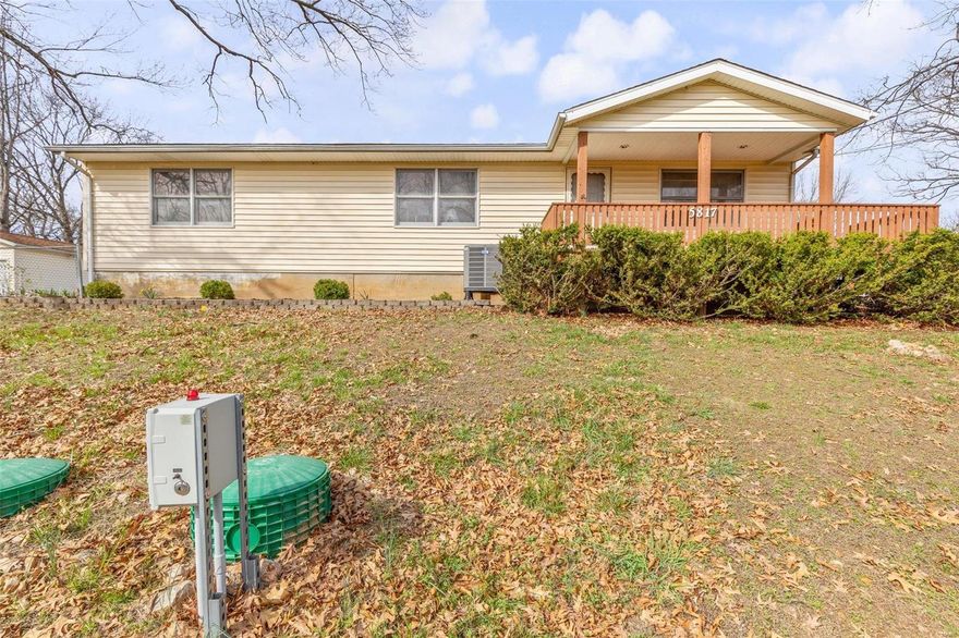 Charming 4 bedroom two bath Ranch on large corner lot. Tranquil setting with covered front porch and nice sized back deck for entertaining. Large dining/sitting area adjoins kitchen along with easy access to the first full bath. Open living room to the second full bath and on to four spacious bedrooms. This home offers a 5 year young Septic System, NEW A/C/Furnace in 2022,  NEW insulation in attic, newer lighting,  a back yard fenced for your pets and includes a utility shed with lots of storage and workshop area.  Partially finished basement with washer/dryer hookup and lots of space for storage. Come take a look and experience this quiet setting before it's too late!