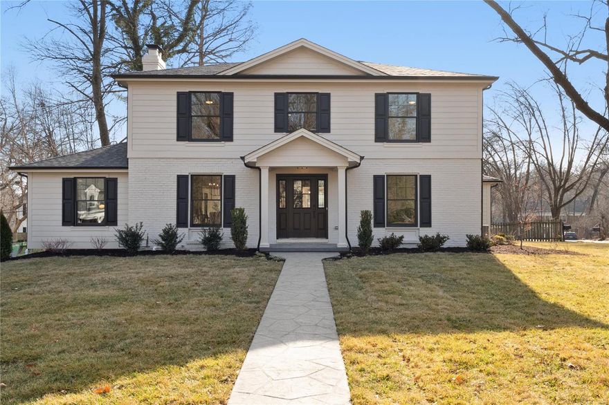 Welcome to a hidden gem in Ladue; Pointers Lane.  You can't come any closer to all that Clayton offers and still enjoy the comforts of a storybook neighborhood.  2 Treebrook Lane has undergone a transformation that values quality craftsmanship, integrity in honoring the original style, yet bringing new life and vibrancy to the overall design of the renovation.  The two story addition adds over 1000 sq.ft. featuring a knock out stylish and classic kitchen for all to gather with an over 9ft. island, culinary level appliances, with plenty of storage and light.  The adjoining living room has room to spread out and relax by one of the two new gas fireplaces.  This home features, a separate dining room with fireplace, office, and a sunroom you will love, adding french doors going out to a patio.  The new large primary bedroom offers up an oasis of a ensuite.  Sitting on a level picturesque lot in the Ladue School District.  All work has been completed by an award winning builder! Additional Rooms: Sun Room