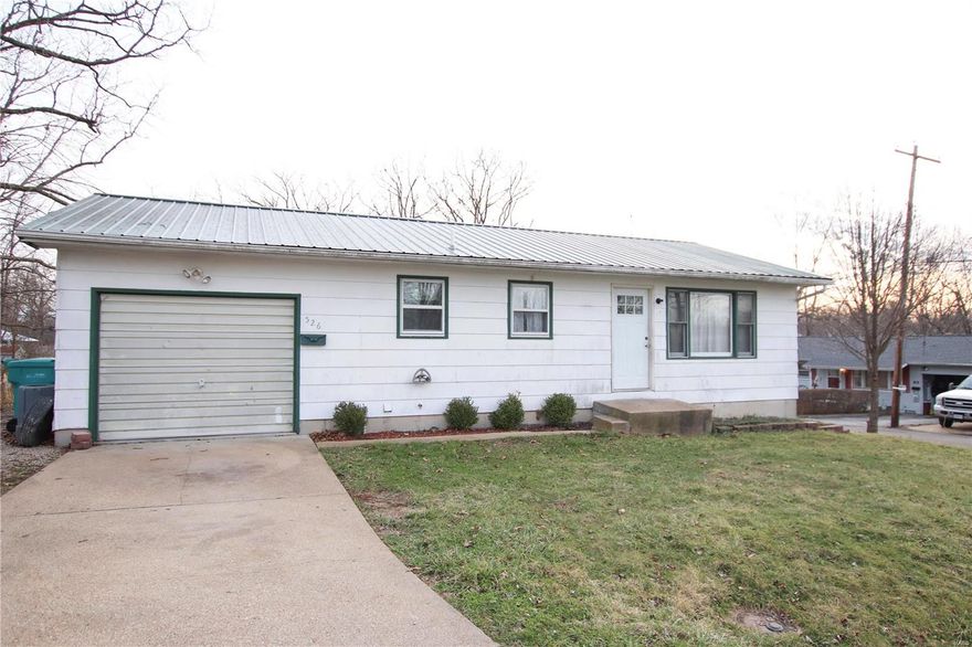 Welcome to this great starter home! Check out this 2 Bed 1 Bath home with a full walk out basement located on a spacious corner lot. Home offers an open floor concept with laminate flooring in the living room and carpeting in the bedrooms. Home features an attached one car garage and also has a nice metal roof that was installed in 2018.