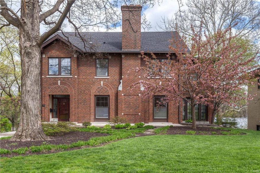 REMARKABLE REDUCTION! ACT NOW! Living in what has been considered Saint Louis' premiere community is a dream come true.  This home is classically perfect in style and function as well. Enter a residence resplendent in it's expression of old world craftsmanship. Large rooms with a natural and open flow make this the gathering spot for those you love for years to come. Playing your grand piano whilst your guests sit fireside with drinks in the living room is sublime. The dining room hosts your feasts and fetes with direct access to what is undeniably the most beautiful screened porch in Clayton. The living and dining rooms converge at the family room/den with terrazzo floor and multiple windows. The perfect spot for homework or meditation. Enormous master suite with remodeled bath and steam shower offers sitting room, second floor laundry and walk in closet. 4 additional bedrooms with access to hall baths allows for privacy and convenience. Superior large lot. Finish-able basement.