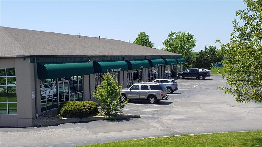 Excellent Commercial Investment Property.  6 Units 100% Leased Retail/Service Strip Center.  15,800 Sq. Ft. of rentable space with current Gross Income of $149,016.  NOI $100,819 offers a 9.2% Cap Rate.  Strong tenants.  14,250 Sq. Ft. Masonry Building with Retail Store Fronts and rear Drive-In Doors and 1 Dock Door.  New Roof, New Outdoor LED Lighting & Signage.  1600 Sq. Ft. Steel Frame Outbuilding.  Property fronts I-70 with high traffic.  Located in rapidly growing Wentzville, MO. Location: City, High Traffic, Hwy/Interstate Frntg, Retail Center