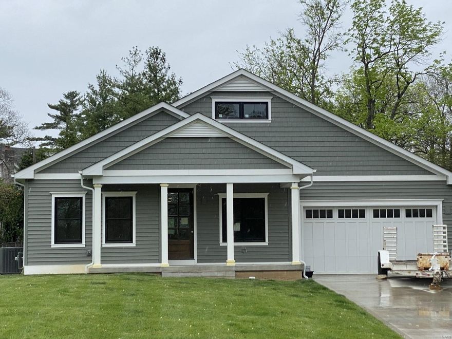 New Construction Ranch on level lot, what a rare find in Kirkwood!  This beautiful house is set for completion mid-summer, 2022.  No cookie-cutter home here. Main floor has Flex Room with custom floor-to-ceiling wainscoting, perfect for that home office, formal dining room or much needed quiet space.  2 bedrooms share a Jack-n-Jill bathroom. Down the hall, is powder room, mud room with garage access.  Gourmet kitchen has 9 ft island with quartz waterfall, GE Professional appliances, Shiloh cabinetry, custom built range hood, beverage center, floating shelves and the best part, a chef's pantry which has a microwave, an additional oven and plenty of storage. The light filled GR with modern design gas fireplace can host the largest of gatherings. Custom iron stair railing further compliments the beautiful design of the house. Owner's suite is smartly tucked in the back of the house with his & hers closets, linen closet, & stunning tiled bathroom. Just too many features to list them all!