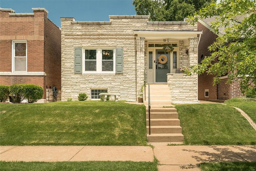 You will love this cute completely updated bungalow!  This update home still has all the character of the moldings and stain glass windows left for you to enjoy. Gorgeous recently refinished hardwood floors, fresh neutral paint throughout, new kitchen with stainless appliances, white cabinets, and trendy countertops. The main bedroom offers double closets and plenty of space. There is a another room in the back that would make a great office or bedroom. In the lower level there is another bedroom with a huge walk in closet and egressed window. In addition, there is a another TV or sitting room and loads of storage. Enjoy a level fenced in backyard and a very oversized 1 car garage. Too many updates to list!  You won't want to miss your chance to get into this quaint neighborhood where you can walk and enjoy everything the Macklind District has to offer.  Sellers willing to sell all furnishings.