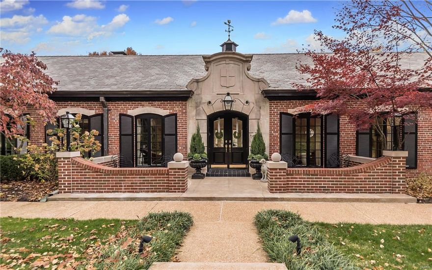 With a sense of chic elegance without pretense, this one story residence offers stunning open spaces with a warm palette of creams, tans and white situated on a 1+ acres in a most desirable location. Beautifully designed by Maritz & Young, the interior has been extensively renovated and modified to transition into an entertaining mecca both inside and outside. The living space is anchored by the chef caliber kitchen area with 16’ceilings, an incredible island, large breakfast room & charming hearth room with French doors that open to one of the many terraces. With views front to back, the formal living & dining area offers graceful flow to the outside pergola, an entertaining coo overlooking the outdoor oasis of pool and spa. The tranquil master suite claims a fireplace, built in bookcases, custom closets and private bath. There are two additional en suite bedrooms & study. Finished LL with playroom and ½ bath, 3 car heated garage and great storage complete this one of a kind property.