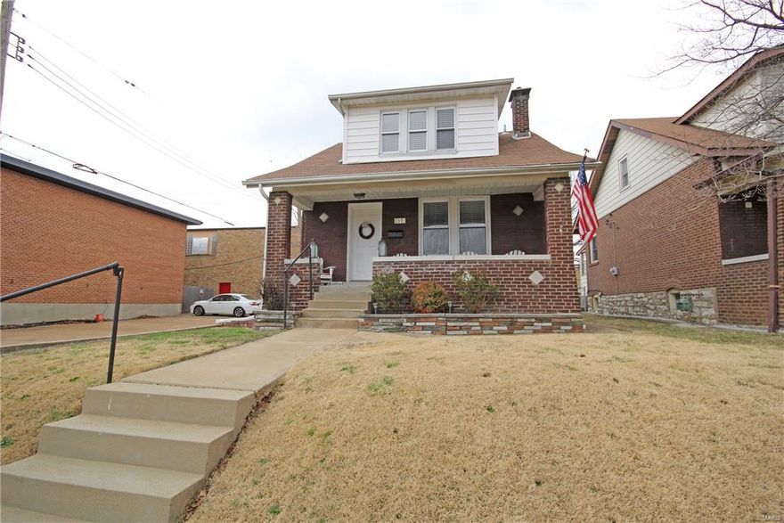 Seller is allowing showings from 2-5pm on Friday March 3rd Any offers will be reviewed on Sunday after the open house No-Show until Sunday March 5th Open House 1:00-3:00. Charming 2 bed, 2 full bath home in great South City neighborhood.From the covered porch, enter the front door to the spacious mail level with updated windows, hardwood flooring and plenty of natural light.The living room greets you upon entry with the dining room and kitchen located in the rear of the home.The kitchen has ceramic tile flooring while the living and dining room have updated hardwoods.The 2nd level is where you can find the 2 bedrooms and an updated full bathroom.The bedrooms are spacious and come with plenty of closet space.The walk-out basement is unfinished but comes with a full bathroom (as-is) and plenty of storage space.Other updates include new windows throughout, furnace and AC unit.You cant beat this location with easy access to HWY44 and within walking distance to numerous bars and restaurants