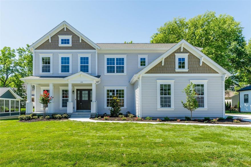 MOVE IN READY, stunning new construction by Genesis Dev in Kirkwood! This incredible home has 5 BD, 4.5 BA, 3 car side entry gar & 4,248 s/f of finished living space on a level, tree lined lot. The gourmet Kit showcases black stainless appl, gas c-top, dbl ovens, Quartz c-tops, W/I pantry, island, Grt Rm w/gas FP, 9’ clngs & eng wood flrs. There is a DR, Den, Pwdr Rm, boot bench & main flr Lndry. The Mstr Suite has crown, large W/I closet, raised height dbl bowl vanities, soaking tub, sep shower & cust tile flr. There are W/I closets in 4 of the bdrms. One bdr has a priv bath & there is a jack-jill bath. This Smart Home has a sec system, smart lock, doorbell camera, thermostats, Lutron smart light switches & gar door opener. Enjoy Low E windows, R 38 clng insul, Hi effic dual HVAC, lawn irrig & comp deck. The LL has a 9’ pour, Rec Rm, bath & bdr. Fantastic location near downtown Kirkwood w/easy access to Hwys 270,40 & 44. Lambert Int is an easy commute. Desirable Kirkwood schools!