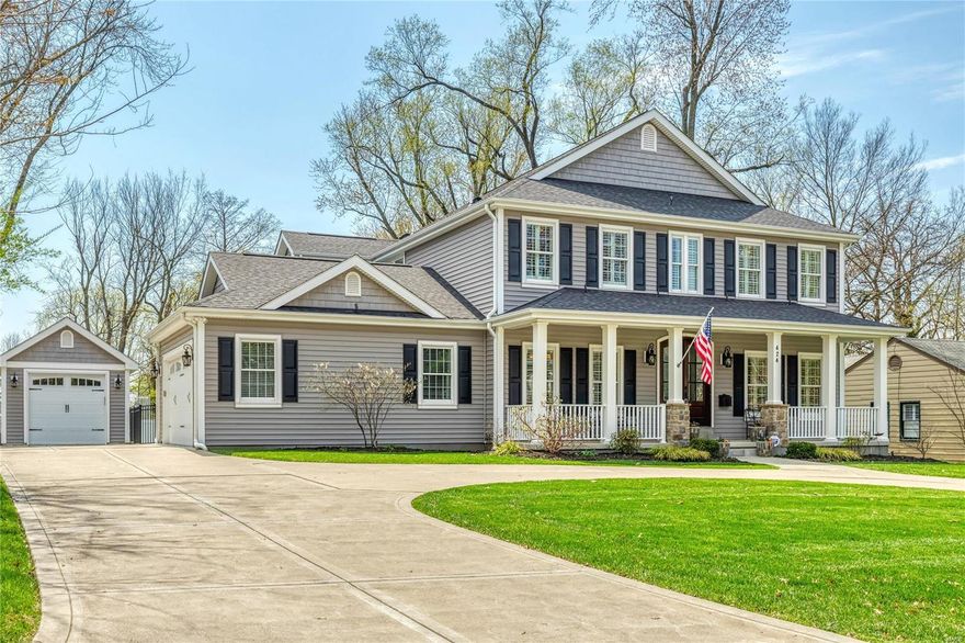 Blocks from Farmer's market.
You will love this house as soon as you pull up on the circle drive and walk up to the welcoming covered front porch. The total
living area of almost 5,000 sq ft includes great room with gas fireplace , butler’s pantry, dining room, breakfast room, gourmet
kitchen, screened in porch and mud room. The kitchen features a Sub-Zero refrigerator, a 6 burner Wolf stove, warming
drawer and another  oven.  The butler's pantry features a wine fridge. The finished lower level features a recreation  room, wet bar, workout room, office/bedroom, full bath.  There is plenty of storage space too. The 2nd floor includes the master suite with 2 walk in closets and luxury bath. In addition there are 3 more  spacious bedrooms with walk in closets.  2  bedrooms share a bath and one bedroom is en suite.
The large fenced  private backyard has a custom made outdoor kitchen that includes a gas grill plus the Green Egg.
2 car attached garage and a separate 1 car garage.