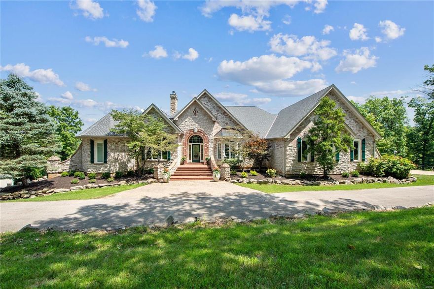This custom-built atrium ranch, nestled in Missouri’s historic Daniel Boone wine country, offers a dreamy slice of luxury, serenity and outdoor adventure. As you step into the vaulted foyer, a grand staircase and atrium beckon, revealing breathtaking views. Every corner of this 5-bedroom, 4-bath home whispers of meticulous craftsmanship: a bespoke office, 5 fireplaces, a main-floor laundry room with dual W/D and a special pet washing station. The primary suite is a royal retreat, featuring a private deck, Juliette balcony, opulent en-suite bath, and a spacious walk-in closet. Descend to the lower level, where an expansive entertainment area awaits, complete with a bar, walk-in wine cellar, wet sauna, cozy reading nook, and 2 versatile bedrooms. Outside, discover multiple entertaining spaces, a putting green, serene lake, hunting grounds, lots of local wildlife, and room to add a pool! This nearly off grid home is perfect for families with an adventure waiting around every corner. Additional Rooms: Wine Cellar