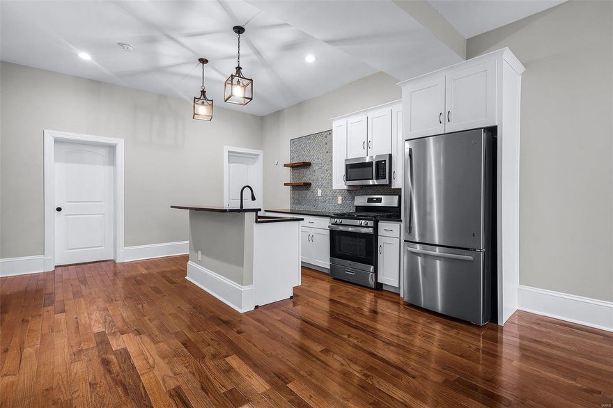 Newly rehabbed duplex right off of Cherokee! Main floor is an open layout 1 bed 1 bath apartment with combo living/dining areas. The upper unit is a 1 bed 1 bath plus an office and private deck. Each unit features new kitchens with granite counter tops, updated bathrooms, new wood floors, exposed brick, classic tile patterns and in unit laundry! 2nd floor has rear entry and a private deck for some outdoor living space. There is an oversized 1 car garage detached garage with new door and opener. Everything is new including roof, plumbing electric, HVAC, windows, flooring, kitchens/baths and more. Located just half a block from the heart of Cherokee Street. Within a couple of blocks you can walk to dozens of restaurants, shops and small businesses including Cherokee Antique Row and some of the best Mexican in STL! One of the most vibrant locations in the city! This property would also make an excellent medium or short term rental. Seller prefers to sell as-is