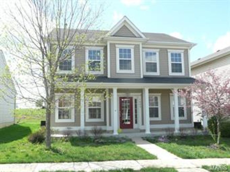 This former display home has all the bells and whistles. This executive home has premium maple cabinetry and hard wood floors throughout the first floor. The master bedroom suite is on the first floor and boasts a double sink, tub and separate shower. The three sided see through fireplace between great room and the dining area. Upstairs there are two large bedrooms, a large hall bathroom, an office with built in bookcases and a family room, large part finished bonus room above the garage with access from the upper level or from the back staircase from the kitchen. Main floor laundry room located off the kitchen. Located within minutes of Citi or Master Card, Highways 70 or 40/61. Home is available for short or long term lease or lease purchase. This is a NO Smoking and NO Pet property, Owner pays taxes and subdivision fees.