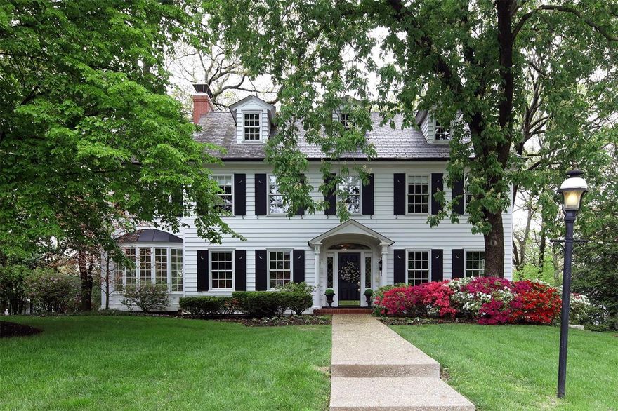 Prepare to fall in love with timeless elegance and classic beauty in this extraordinary center hall colonial home located in the heart of Sherwood Forest. 427 Yorkshire is a landmark home and offers outstanding architectural details and beautiful mill-work throughout. Off the spacious foyer enter into the lovely and large living room with fireplace as the focal point.  Adjacent to the living room is a sun room with a wet bar area perfect for entertaining.  The gracious dining room is filled with beautiful sun lit windows and built in corner cabinets.  The breakfast room features and banquette & is situated between the dining room & kitchen.   The kitchen features granite counter tops & center island with a laundry room nearby.  The cozy family room is an ideal space to enjoy a movie or a game night.  The second floor includes a master suite with four additional bedrooms each with cheerful views of the neighborhood.  
The lower level has a recreation room with plenty of storage. Additional Rooms: Sun Room