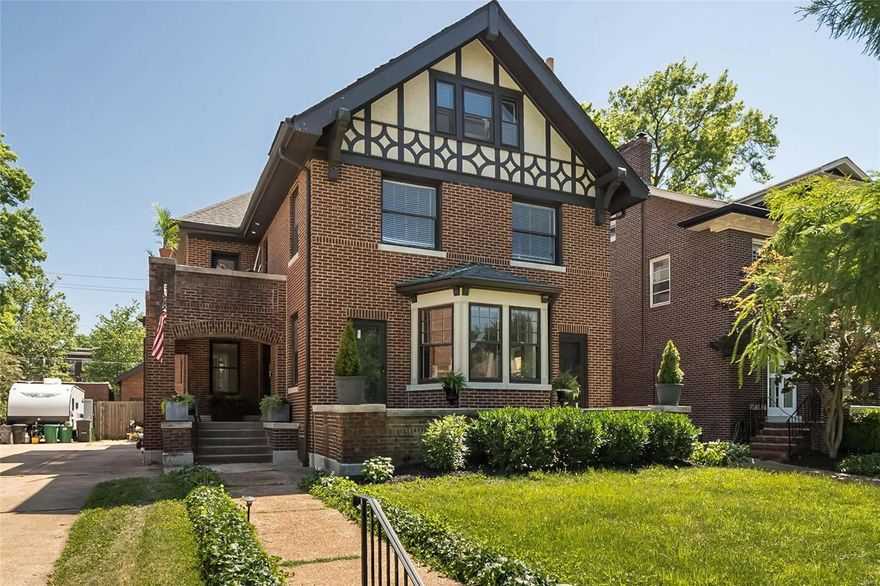 Sophisticated historic 3-story in sought after Hillcrest neighborhood. Main floor features entry foyer w/ornate millwork, hardwood floors, living room w/wood burning fireplace, recessed lighting, speakers & access to your front terrace. Formal dining room offers original french doors, beamed ceilings & connects to your stunning kitchen w/13’ long waterfall center island w/seating, custom cabinets w/soft closure & pull out shelves and high-end built in appliances, two pantry cabinets & tons of hidden outlets. Conveniently adjacent is your mud/bonus room w/access to the Pool & entertaining areas which fill up the backyard. The 2nd level offers the owners suite w/private bath & access to an outside balcony. Two additional bedrooms w/adjoining sunroom & full bath. The 4th & 5th bedrooms w/shared reading nook & full bath are located on the 3rd level. The LL offers a rec area, half bath & laundry. Updates HVACs 2021/2022, 96% energy efficient heat & cool, new copper plumbing & new electrical