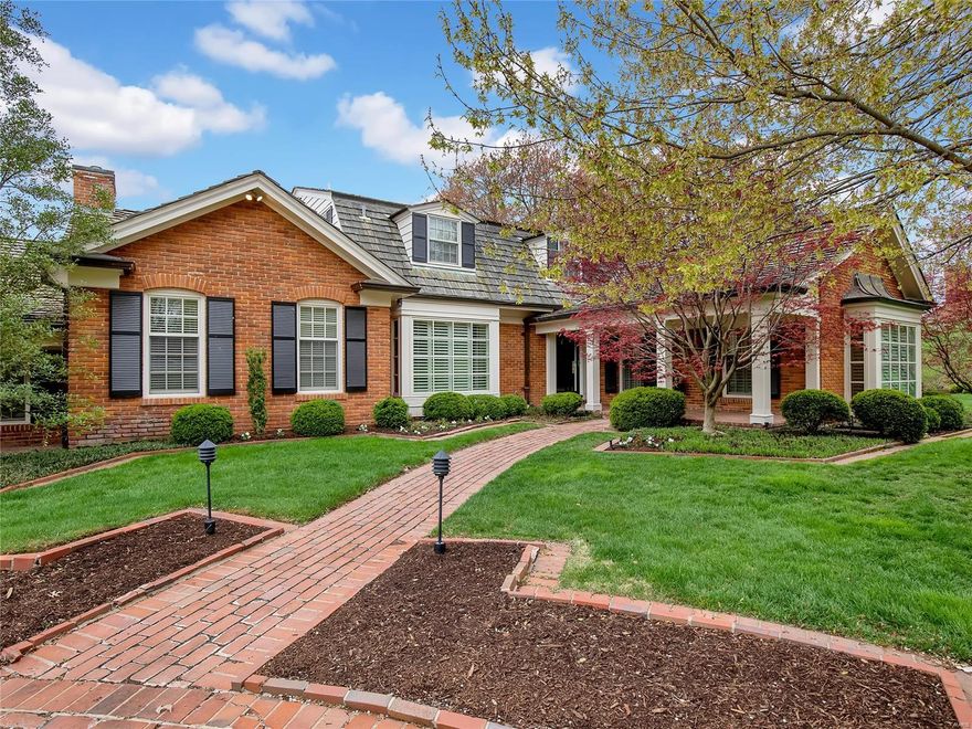 Meticulously cared for home located on Bellerive Country Club's course. Admire the beautiful views from your lovely pool that overlooks hole #4. Enjoy spring,summer & fall nights on your screened in porch & pool house with kitchen & 1.5 baths-ideal for entertaining. This home was beautifully renovated by Higginbotham & has quality craftsmanship throughout. The foyer opens to the sunken living rm,large dining rm w/ a box bay window & leads to the large main fl master suit with built-in bookcases,"his" & "her" walk-in closets,a dressing rm & updated bath w/ double vanities. There is an additional main fl bedrm & full bath that is perfect for guests,a home office,or even the in-laws! The large updated kitchen & hearth rm open to the brightest & most welcoming sunroom that overlooks the pool & the course. Upstairs there are 3 bedrms & 2 full baths. The lower level is finished w/ a workout room,office, playroom,& family room w/ a wet bar.  Lovely & extensive landscaping plus a 3 car garage.