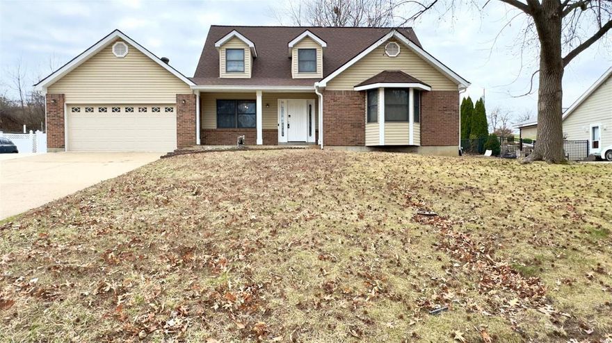 This is not a house, this is a home and you will feel the love as you step into this stunning 3 bed, 2.5 bath 1.5 story home nestled in the Pattonville School District. With a divided bedroom floor plan, enjoy vaulted ceilings, walk-in closets, and gorgeous wood flooring throughout the main level. The living room dazzles with a beautiful brick fireplace and abundant natural light, while the kitchen offers ample cabinet space, a breakfast room, pantry, and a large center island. Revel in the spacious rooms, main floor master, dining/bonus room, main floor laundry, loft that could be made into a 4th bedroom, finished basement including a media room and wet bar, and an attached oversized 2-car garage with attic storage area. Play basketball on the additional 2-car driveway. Then fire up the BBQ and Relax on the covered patio overlooking the large, fenced backyard in this serene sidewalk lined neighborhood. Welcome home!