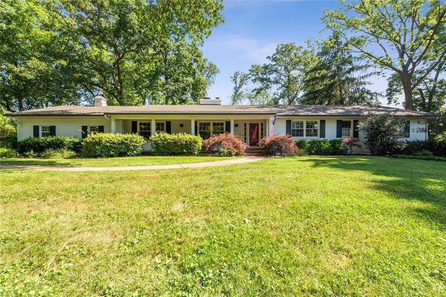 Welcome to this beautiful 5 bedroom, 3.5 bath ranch home on a lovely 1 acre lot in desirable Twin Fawns Estates. The open floor plan is perfect for entertaining & everyday living. The welcoming Entry Foyer opens to the combination Living & Dining Room featuring crown molding, see-through fireplace & custom mantle. Gorgeous hardwood floors throughout the main level. The heart of the home is the expansive Kitchen & Hearth room opening to the Family Room. The Kitchen features cherry cabinetry, KitchenAid double convection ovens, Subzero fridge, 6 burner gas cooktop, can lighting, & Silestone counters. The Primary Suite has 2 closets & updated bath with heated floor. Additional 3 bedrooms on the main level; all with charming built-in bookcases & storage. The walk out lower level features a 5th bedroom/office with private bath, large rec area with look out windows. Inground irrigation system & side entry garage. Convenient central location close to great shopping, restaurants & schools.